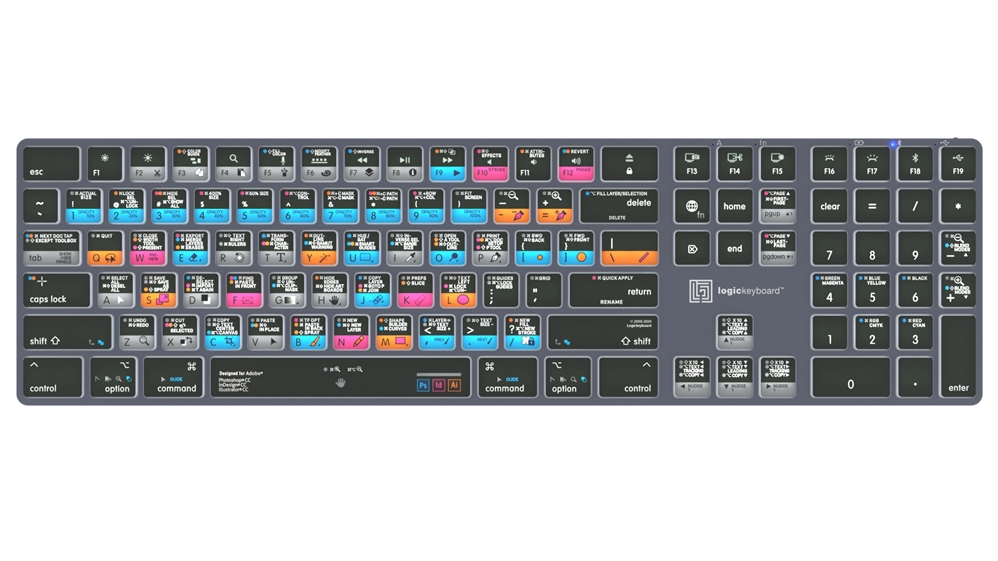 Logickeyboard Adobe Graphic Designer TITAN Wireless Backlit Keyboard - Mac 